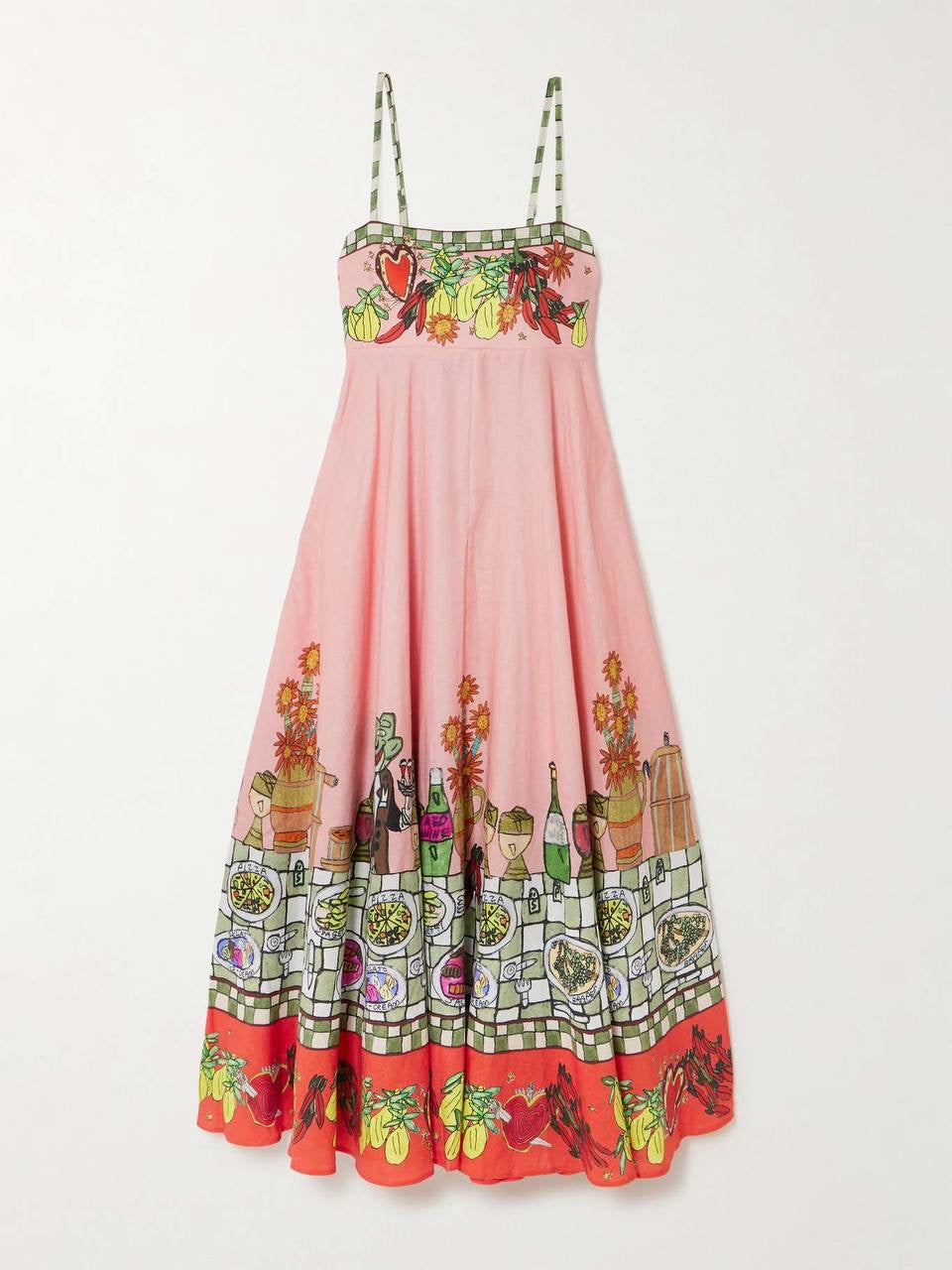 ALM Contessa Linen Midi Dress Sundress