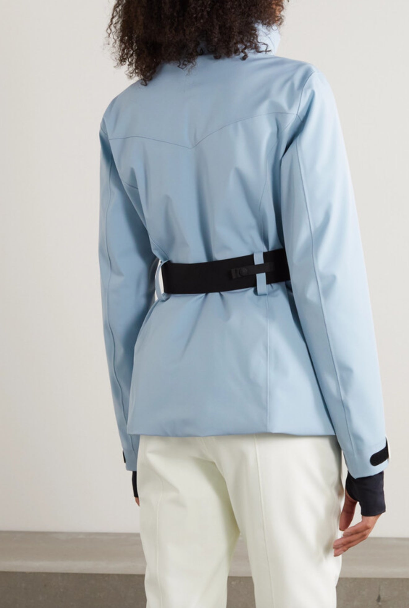 MC Hainet Belted Ski Jacket in Black & Blue