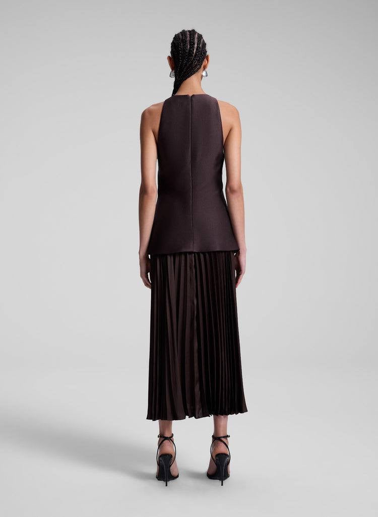 ALC Willow Sleeveless Pleated Midi Dress