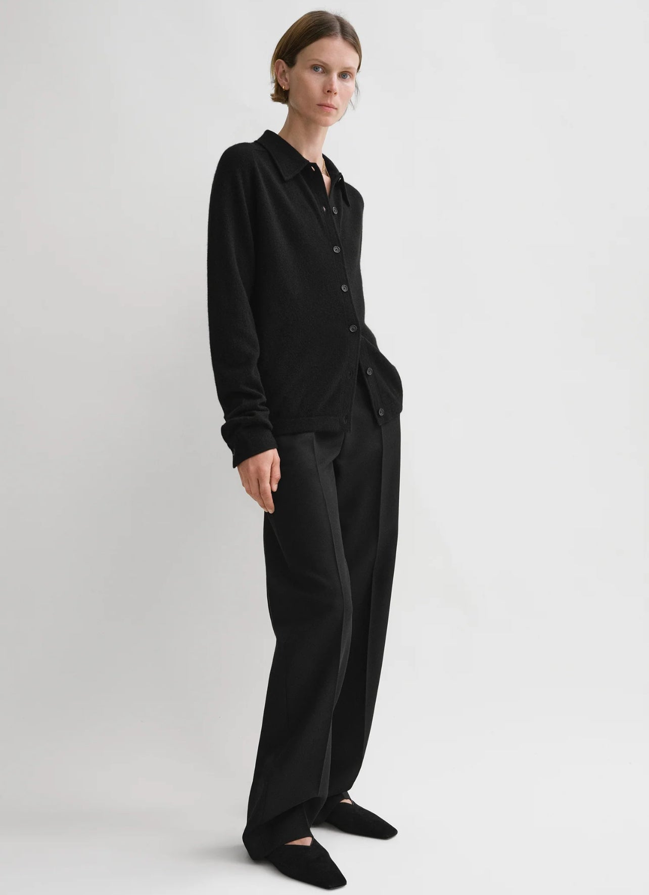Tot Raglan Sleeve Cashmere Cardigan Shirt