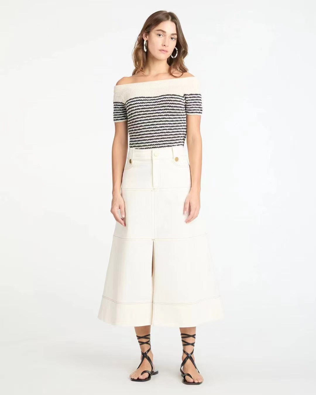 TT Hudie Denim Midi Skirt