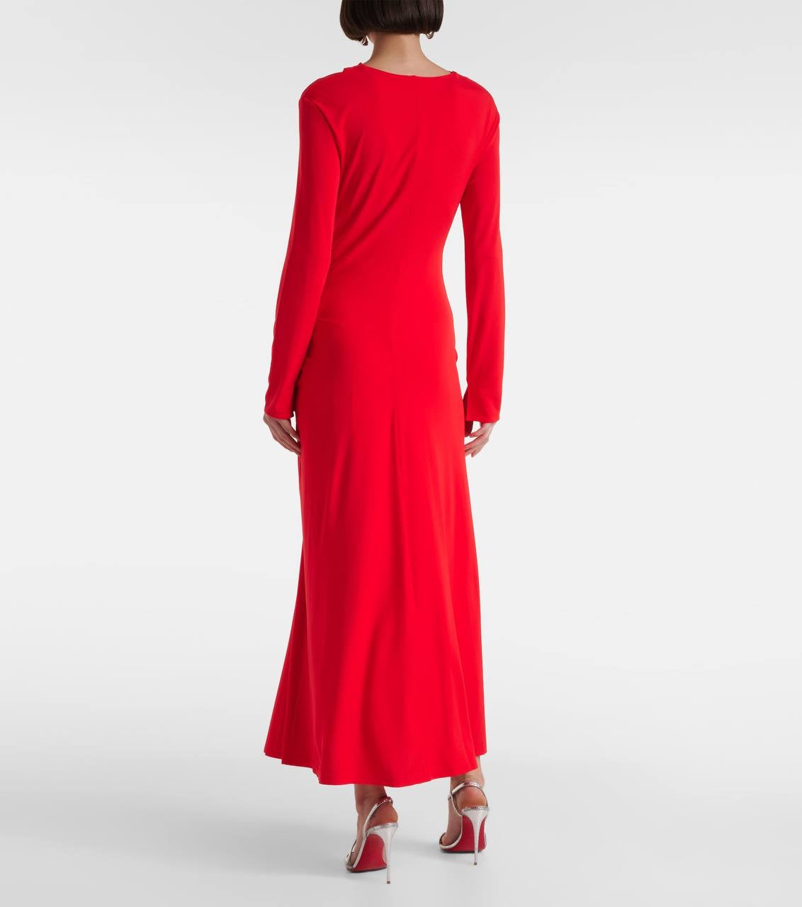 SIM Ferrera Long Sleeve Jersey Maxi Dress