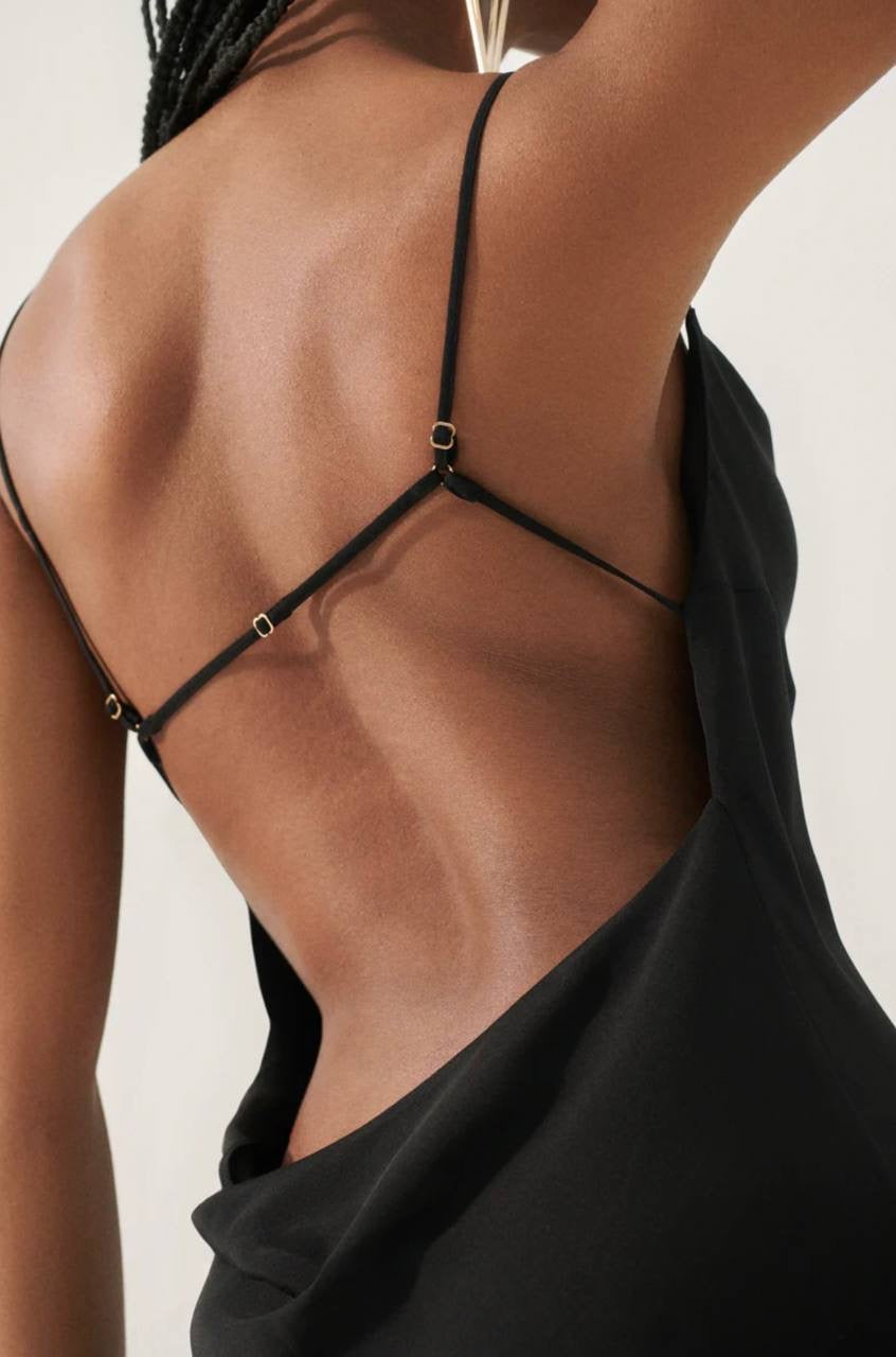 SL CDC Carrie Midi Dress - thick 30 momme matte silk