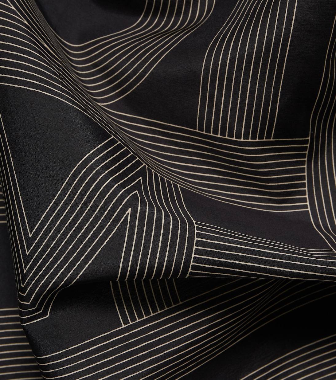 Tot Monogram Stripe Print Cotton-Silk Scarf 57*57cm