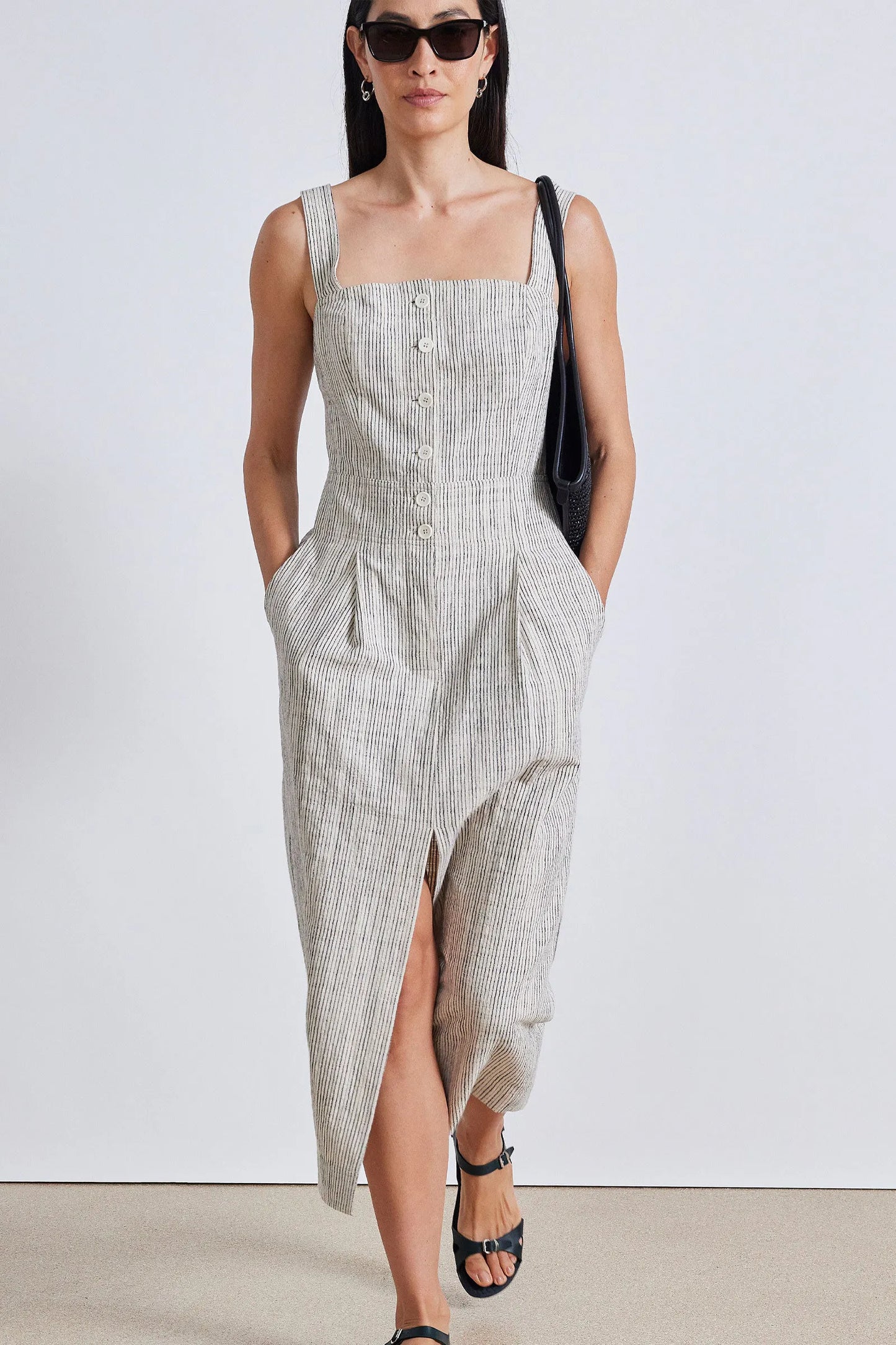 2 Colors! AA Berel Tank Cotton Midi Dress