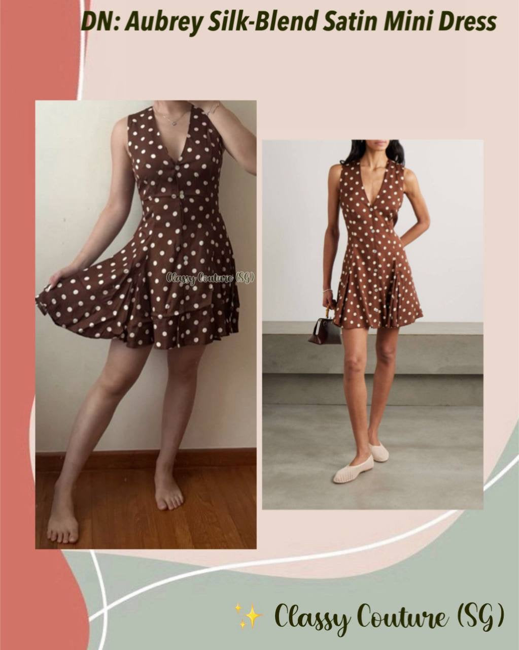 DN Aubrey Silk-Viscose Polka Dot Mini Dress