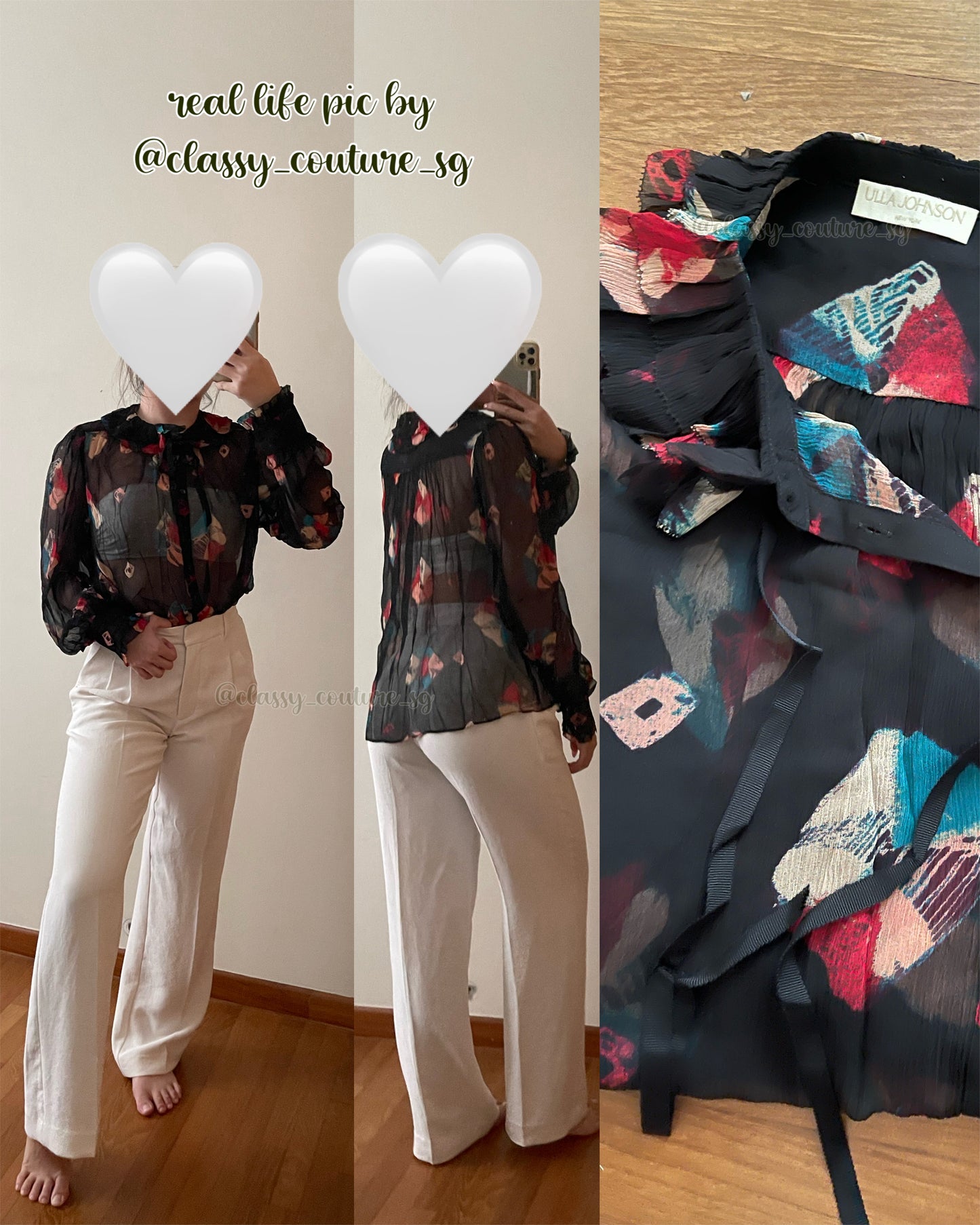 UJ Pippa Blouse Silk Long Sleeve Top