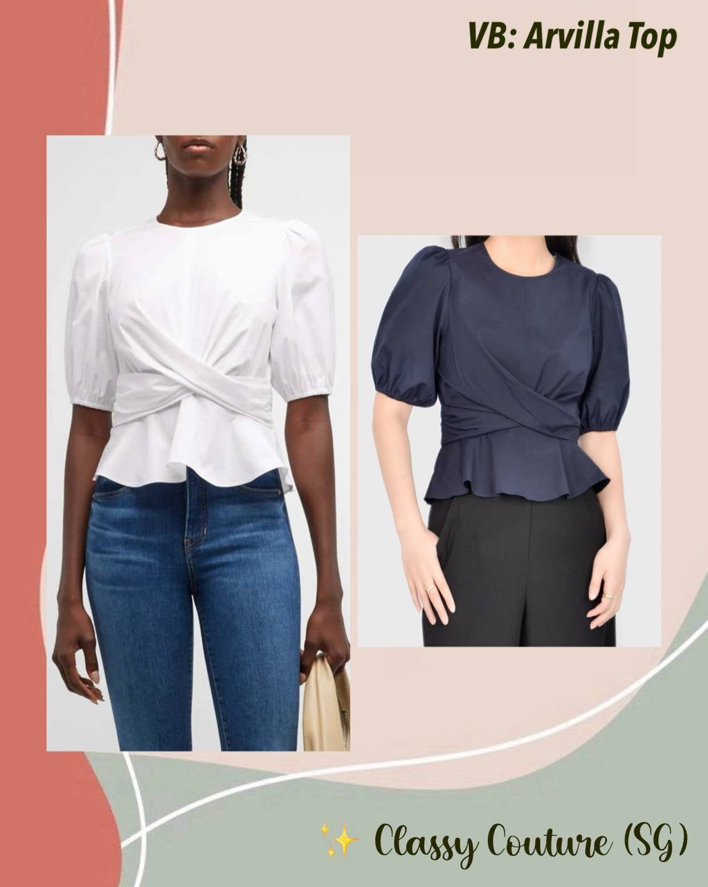 VB Arvilla Crisscross Strech-Cotton Top