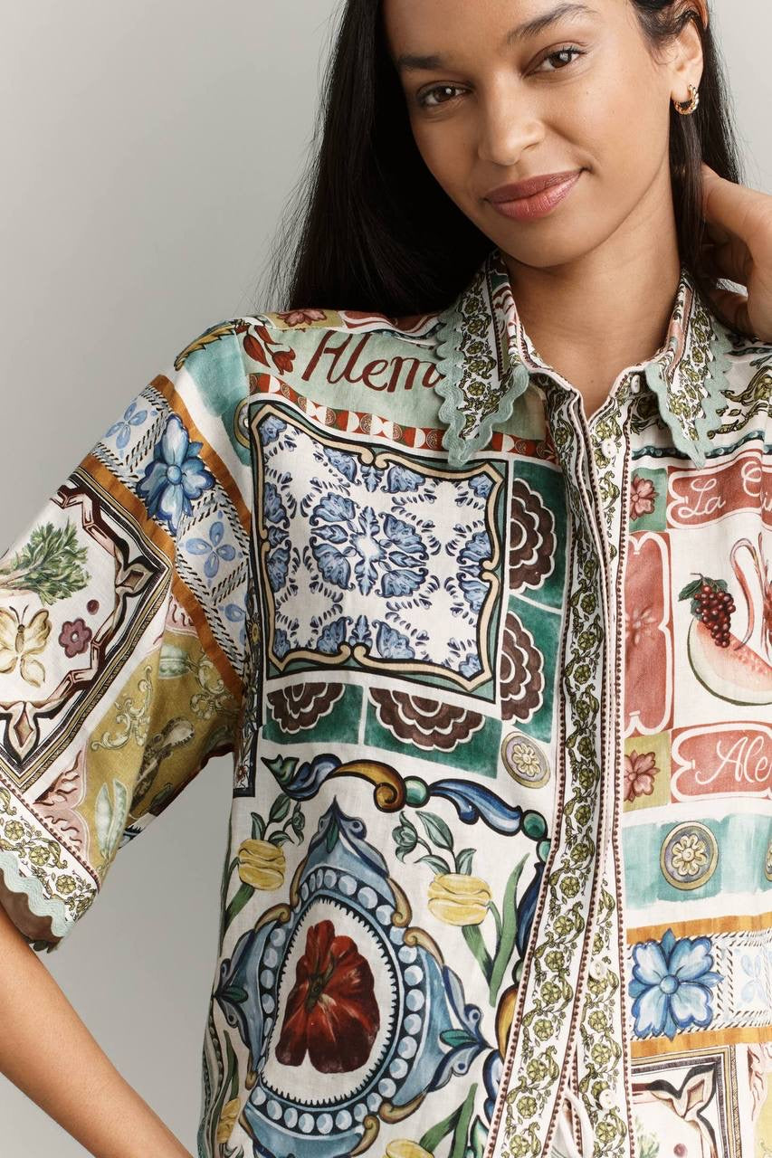 ALM Tommasina Linen Buttondown Shirt | Shorts | Set