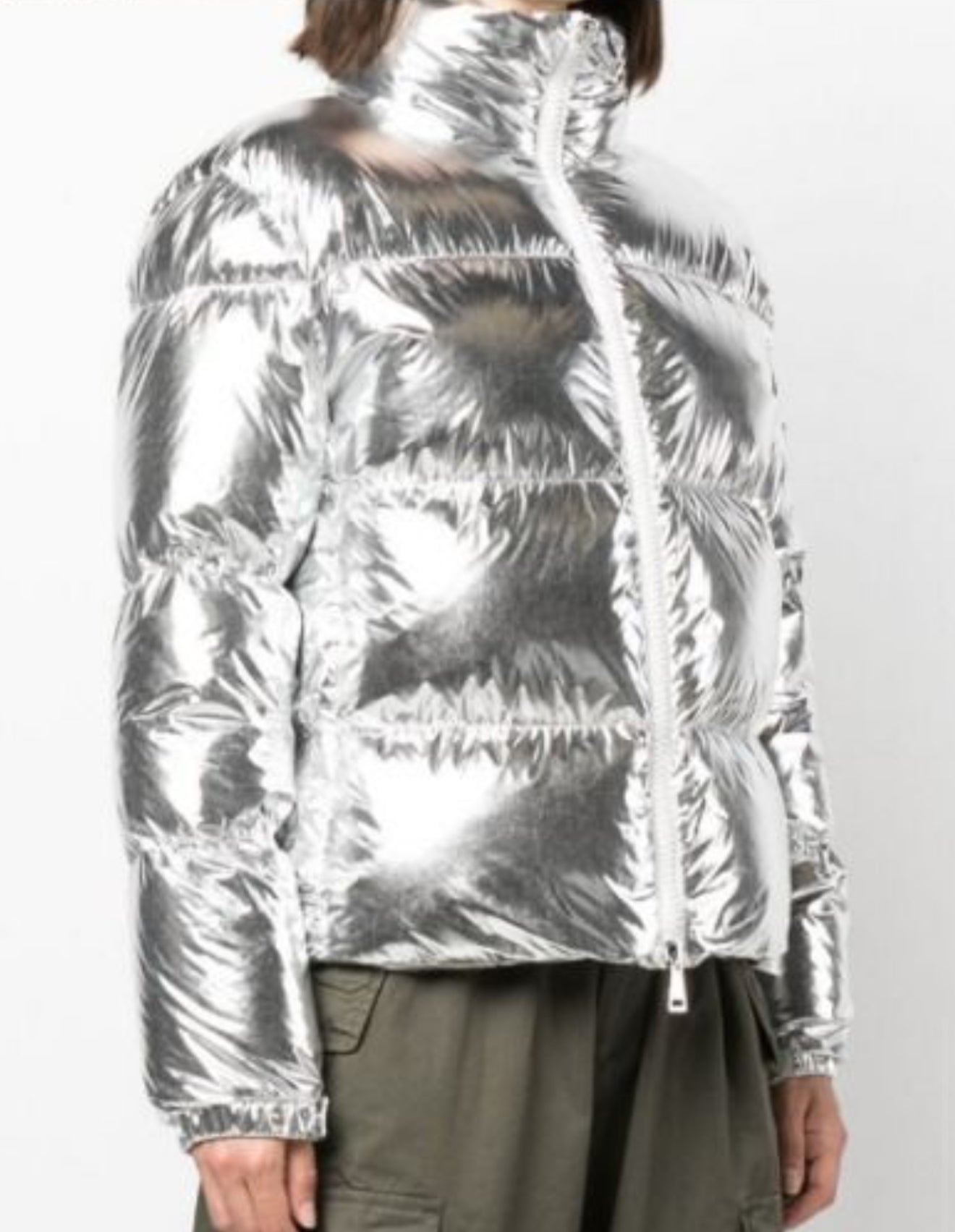 MC Meuse Metallic Silver Down Jacket