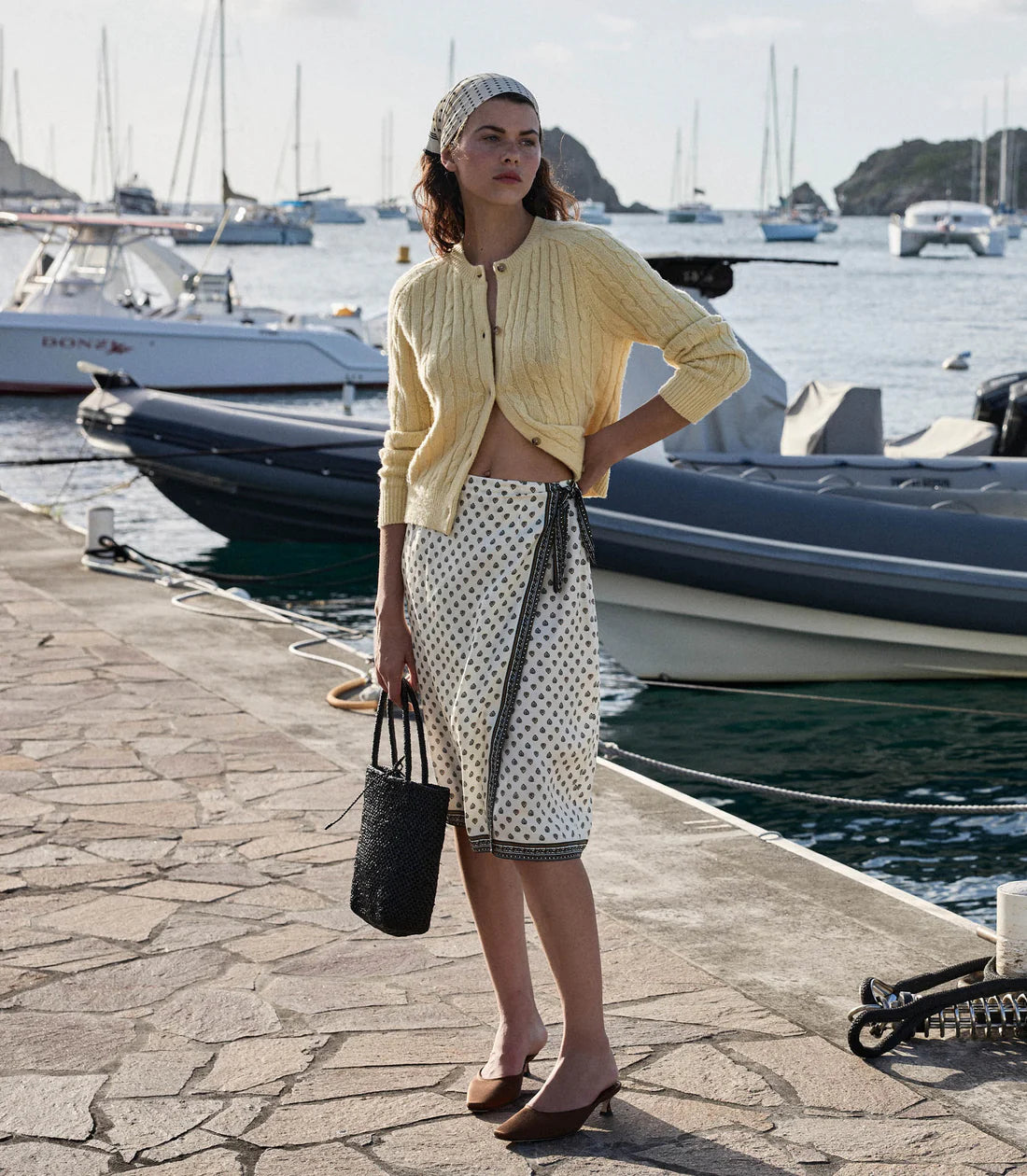 DN Delia Silk Viscose Midi Skirt