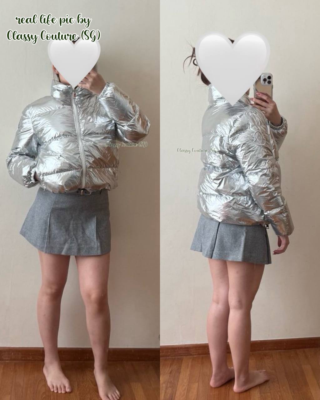 MC Meuse Metallic Silver Down Jacket