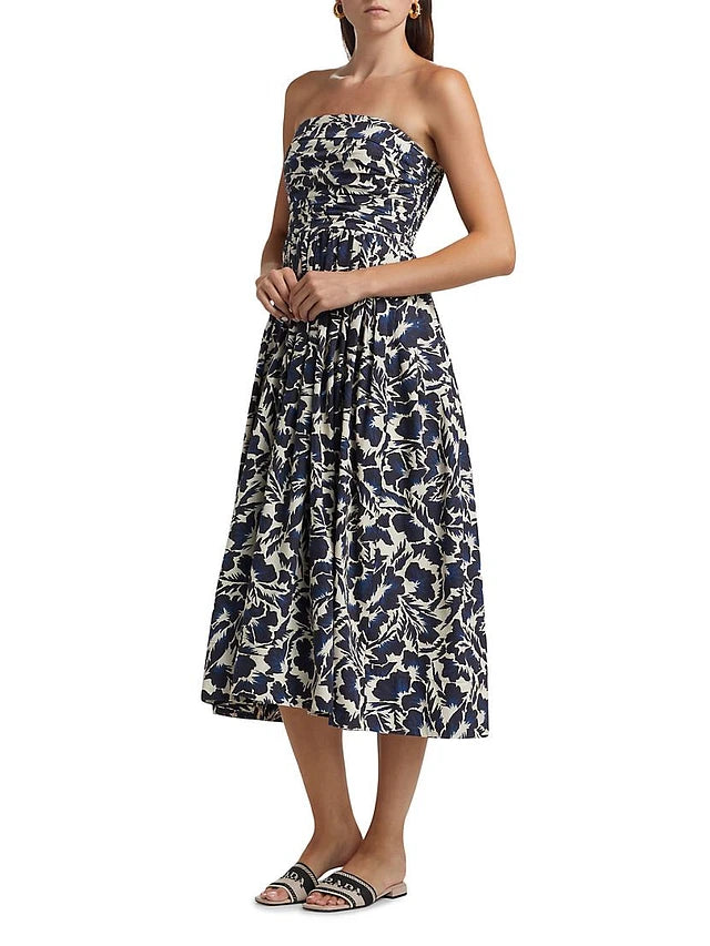 3 Colors! ALC Tate Strapless Cotton Midi Dress