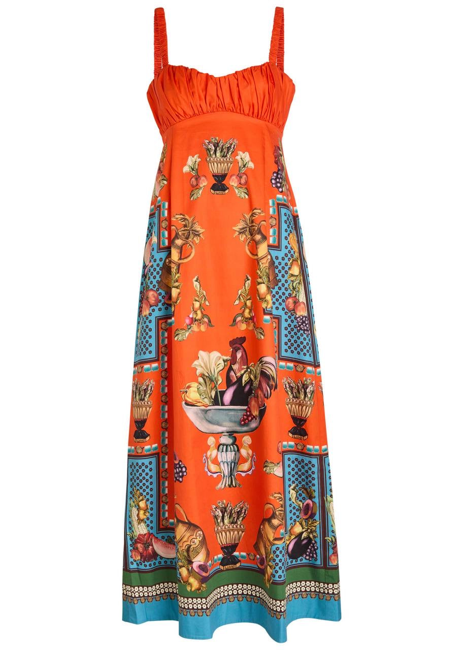 ALM Rocco Cotton Poplin Bustier Midi Dress