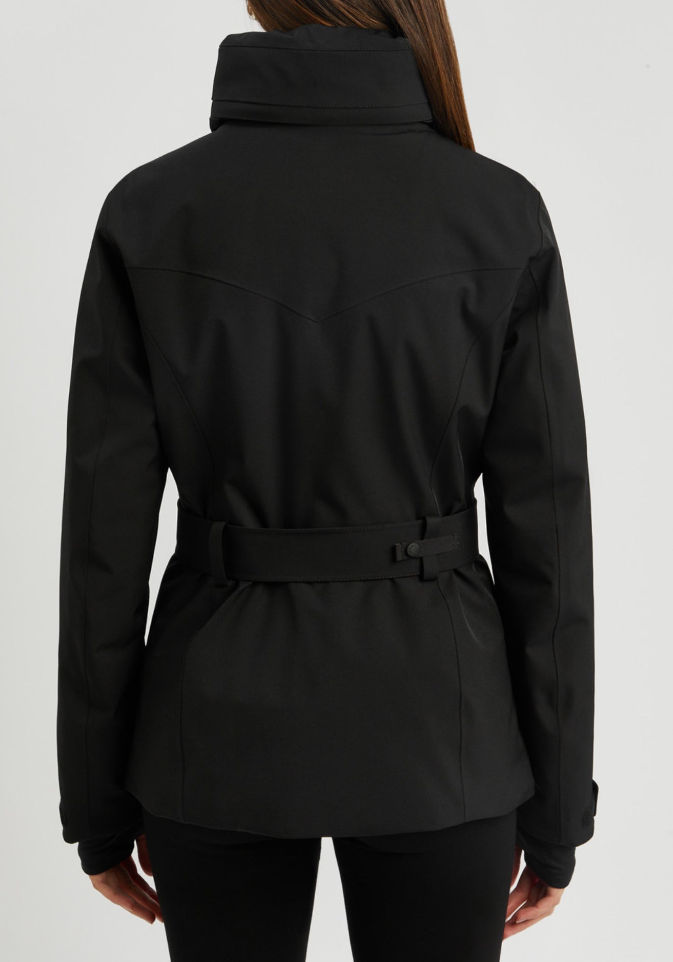 MC Hainet Belted Ski Jacket in Black & Blue