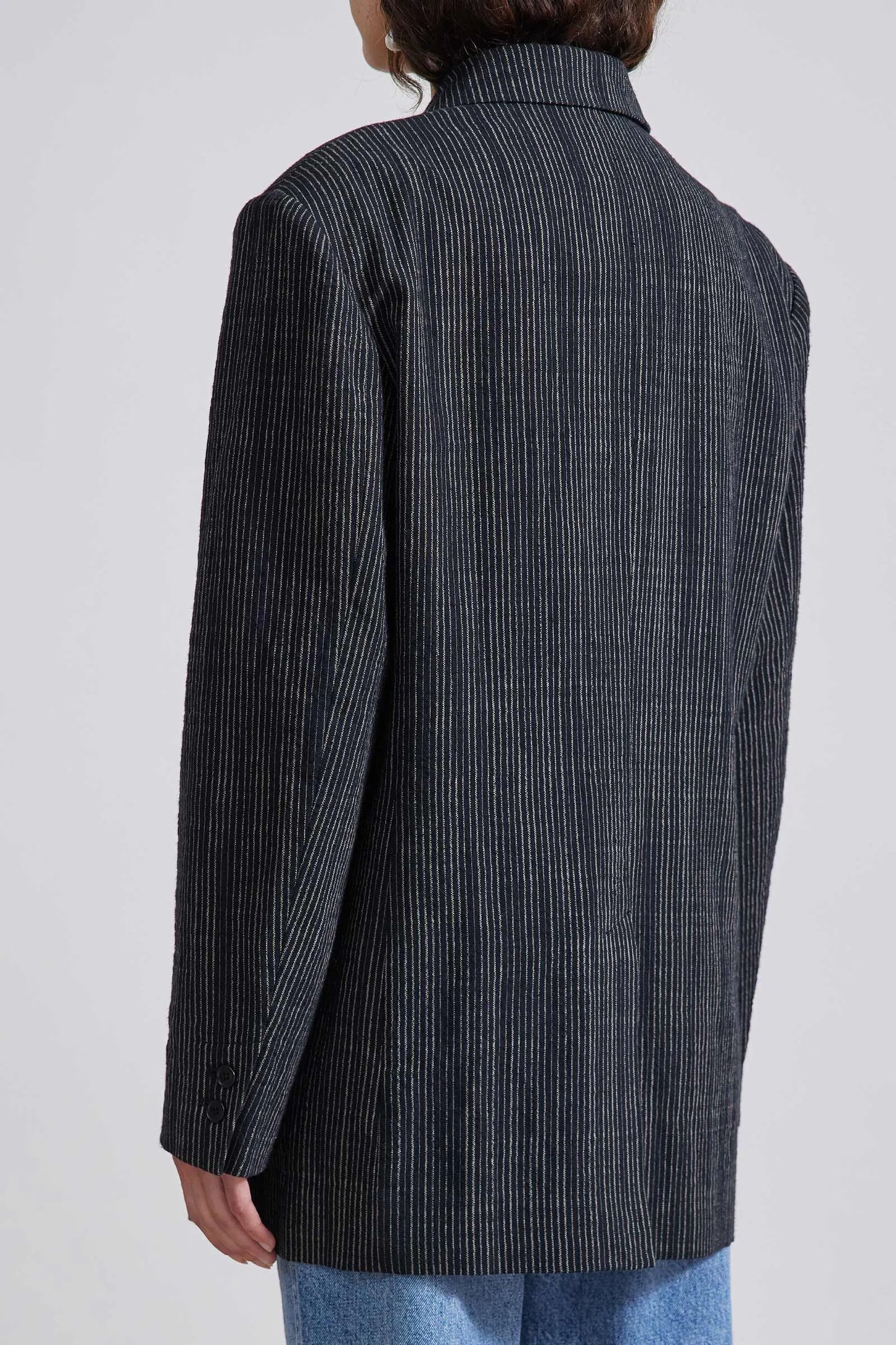 AA Elsa Double Breasted Blazer in Pin Stripe