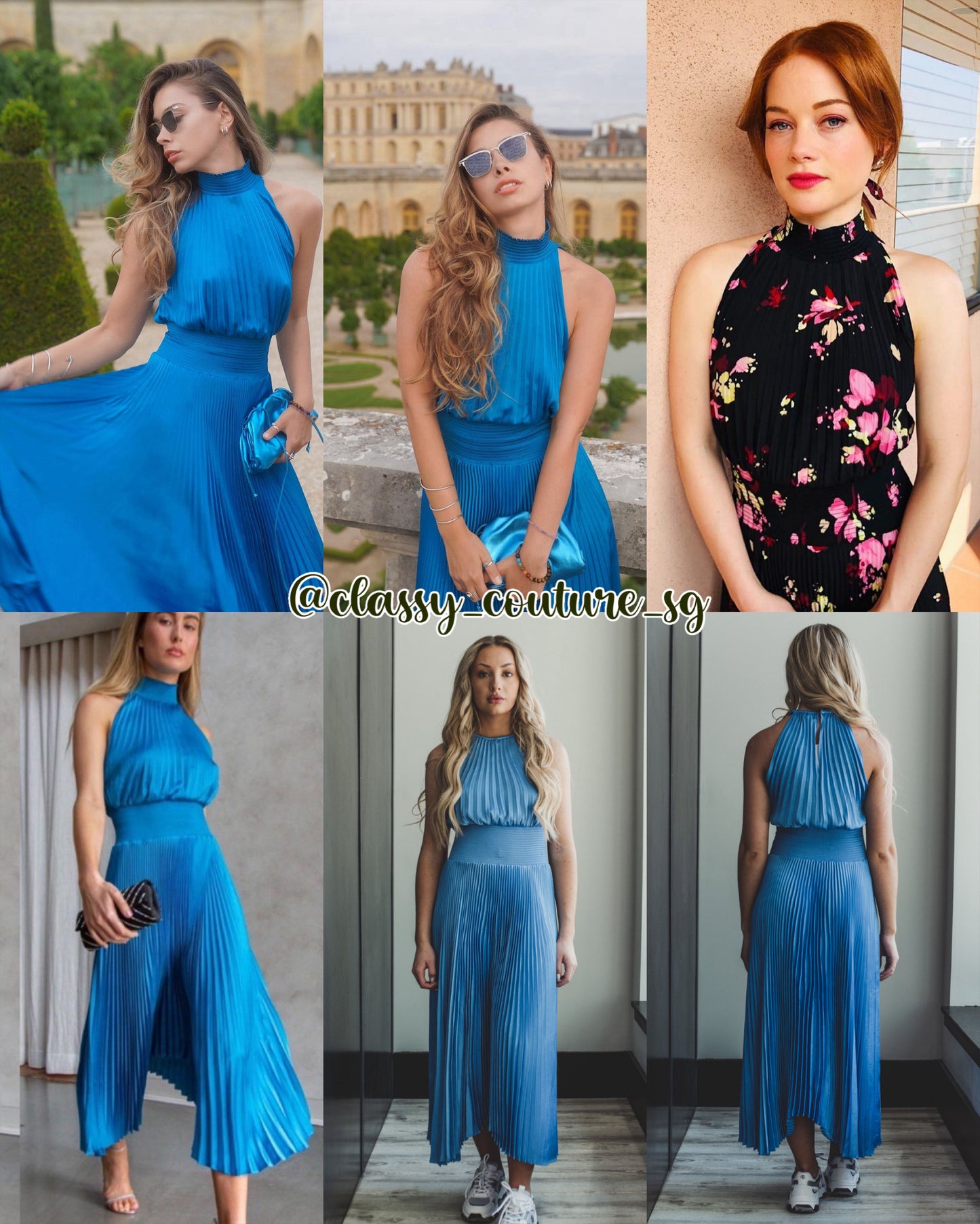 SALE! ALC Renzo Pleated Halter Midi Dress