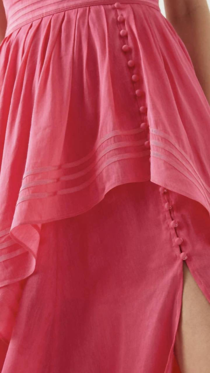 AJ Bungalow Sienna Silk-Blend Maxi Dress