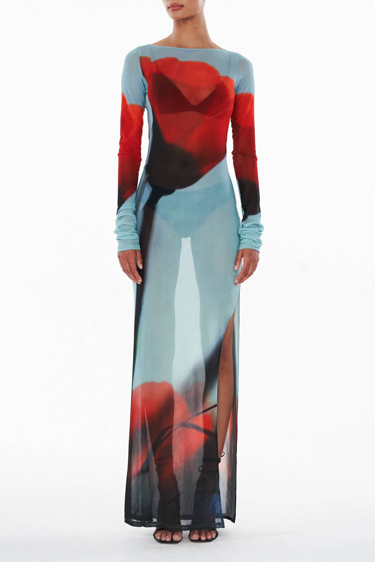RB Santino Tulip Sheer Maxi Dress