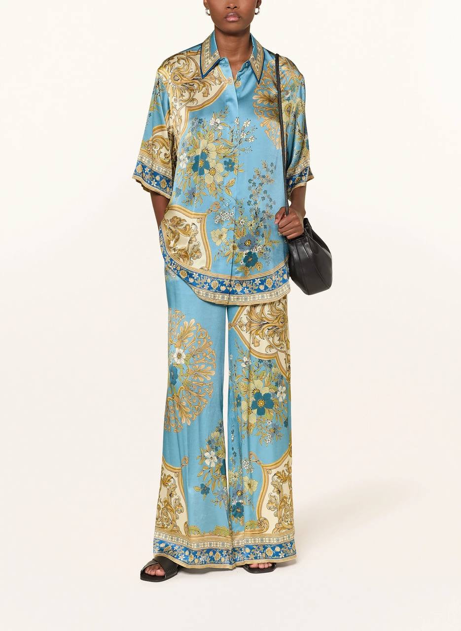 ALM Cassie Printed Silk Shirt | Pants | Set