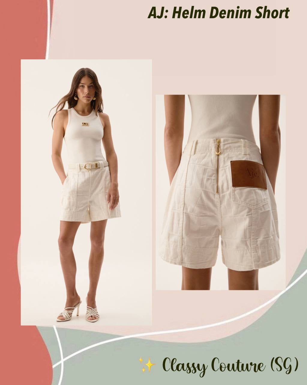 AJ Helm Denim Shorts