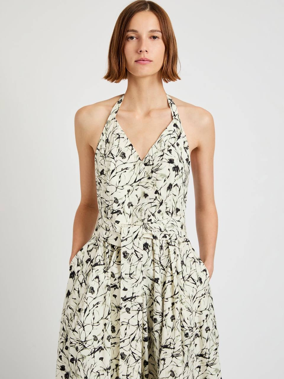 PS Ellison Halter Cotton Midi Dress