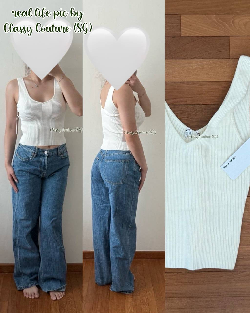 Ref Ran Cotton Sweater Tank Top