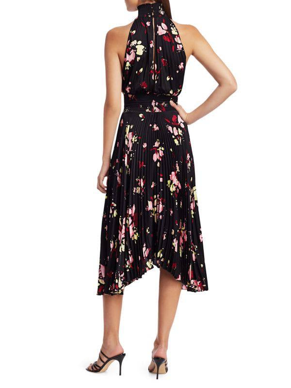 SALE! ALC Renzo Pleated Halter Midi Dress