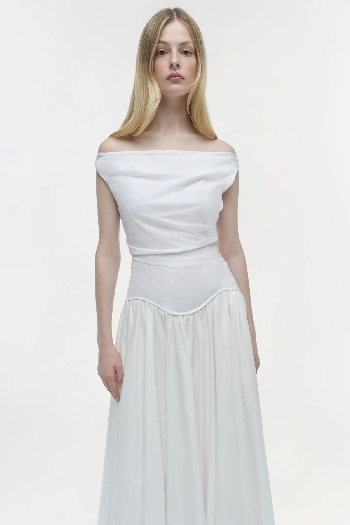 Restock! JS Cersei Off Shoulder Cotton-Blend Midi Maxi Dress