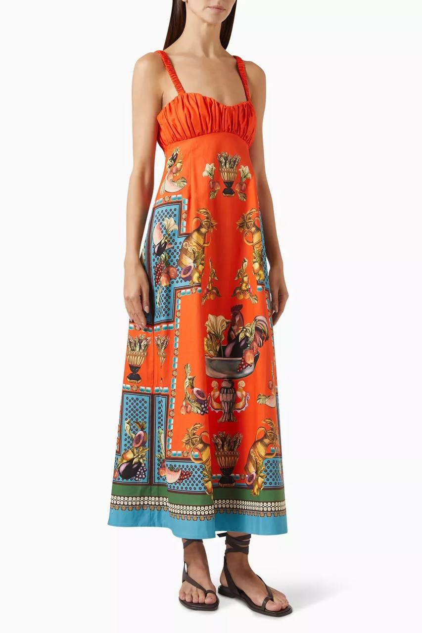 ALM Rocco Cotton Poplin Bustier Midi Dress