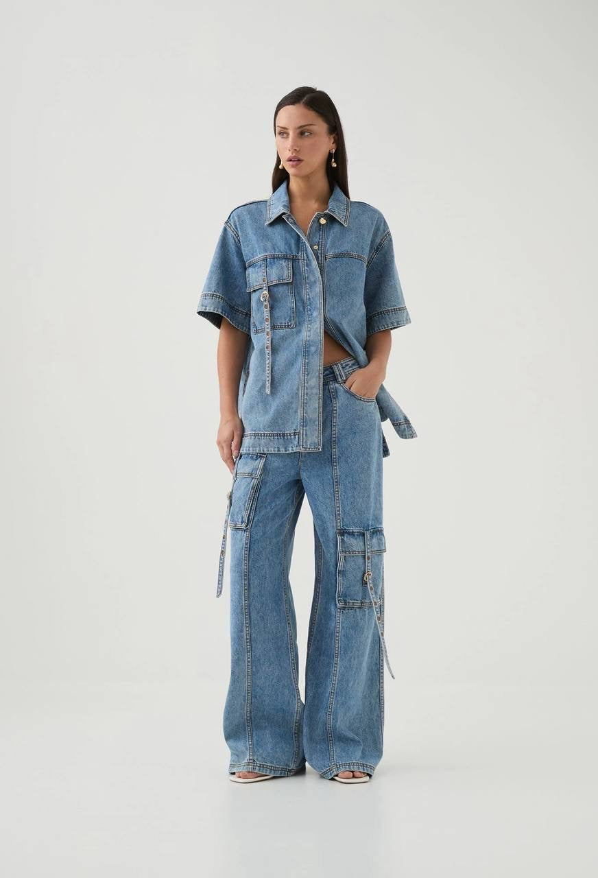 AJ Juno Denim Cargo Jeans
