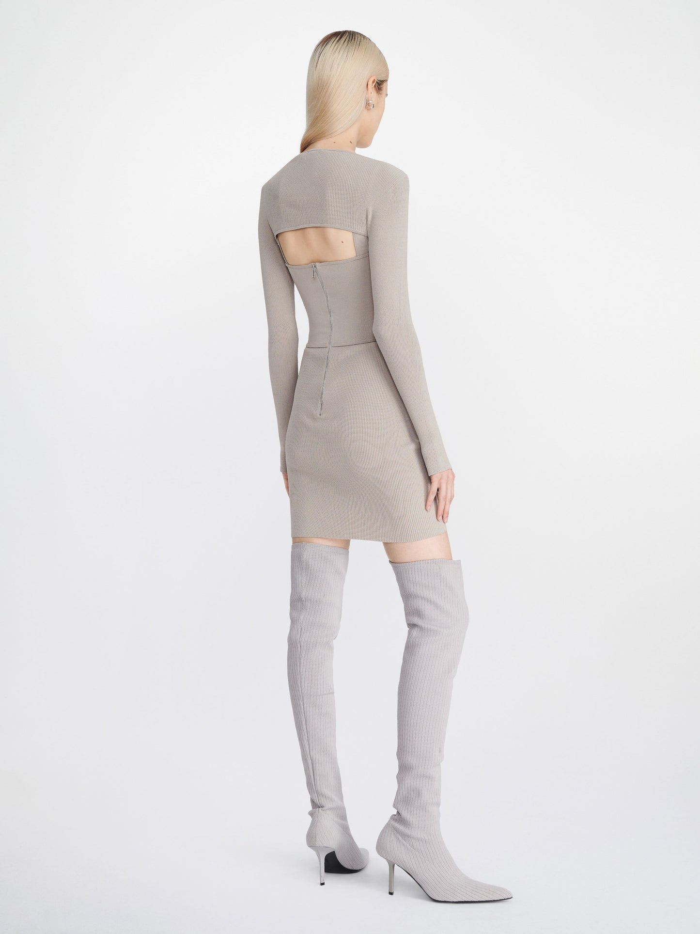 DLee Pointelle Corset Mini Dress Viscose Blend