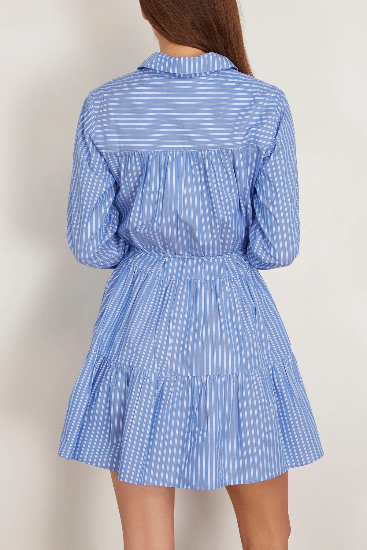 AA Anna Stripe Cotton Shirtdress Mini Dress