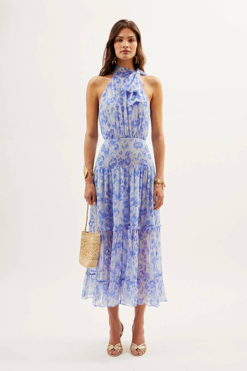 RX Pussybow Abi Viscose Midi Dress
