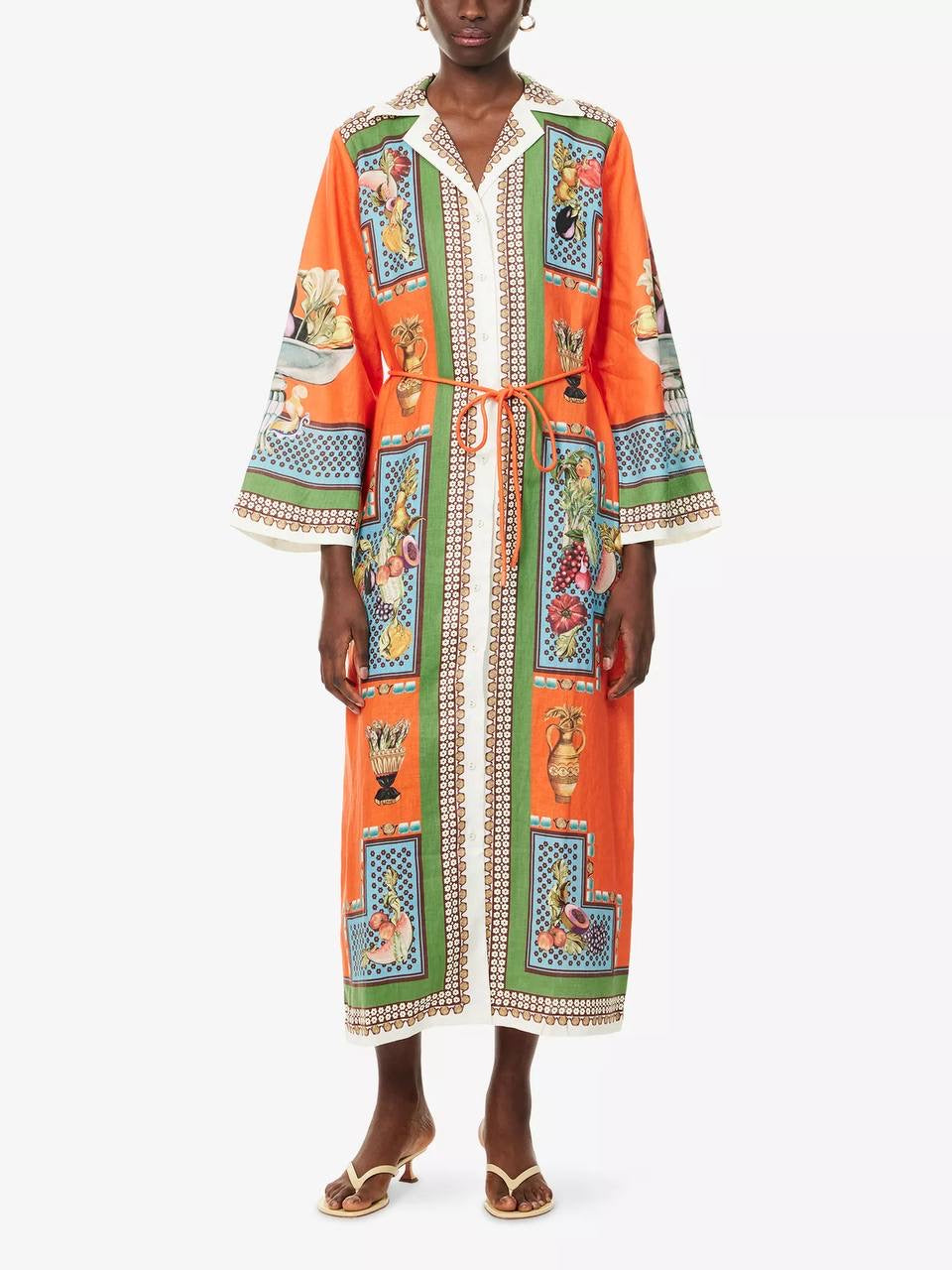 ALM Rocco Linen Shirtdress Midi Dress