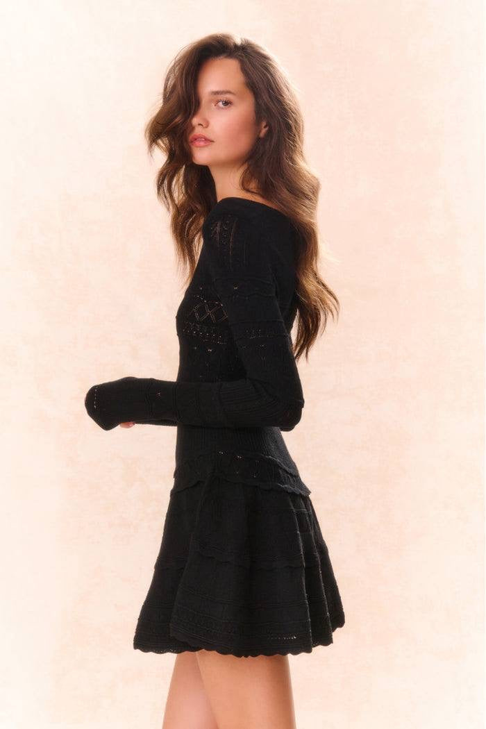 LSF Lavender Pointelle Knit Mini Dress