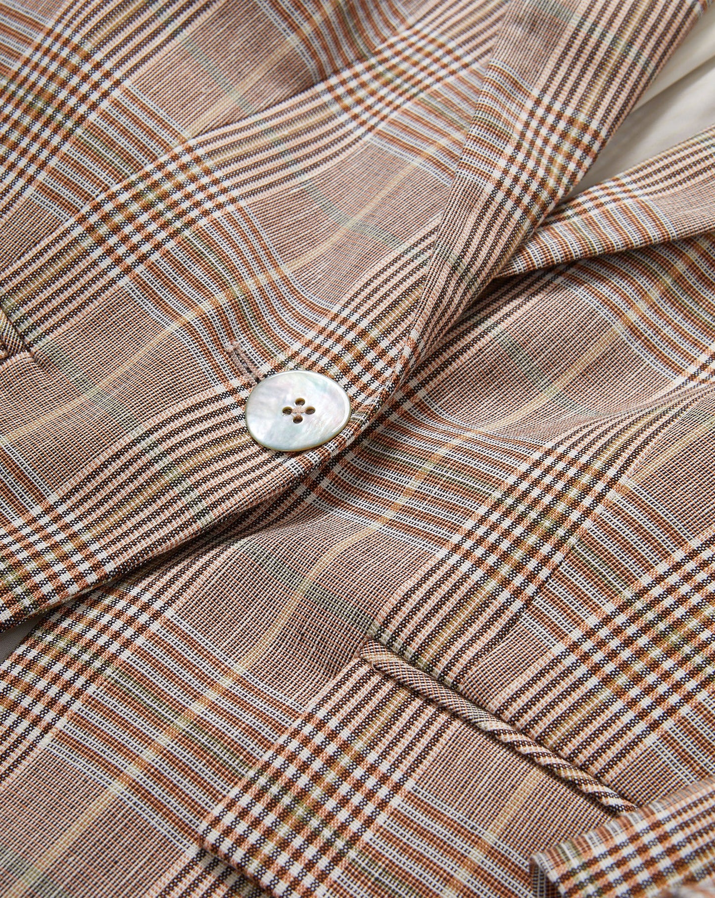 VB Clayton Plaid Dickey Jacket in Beige Raisin Multi
