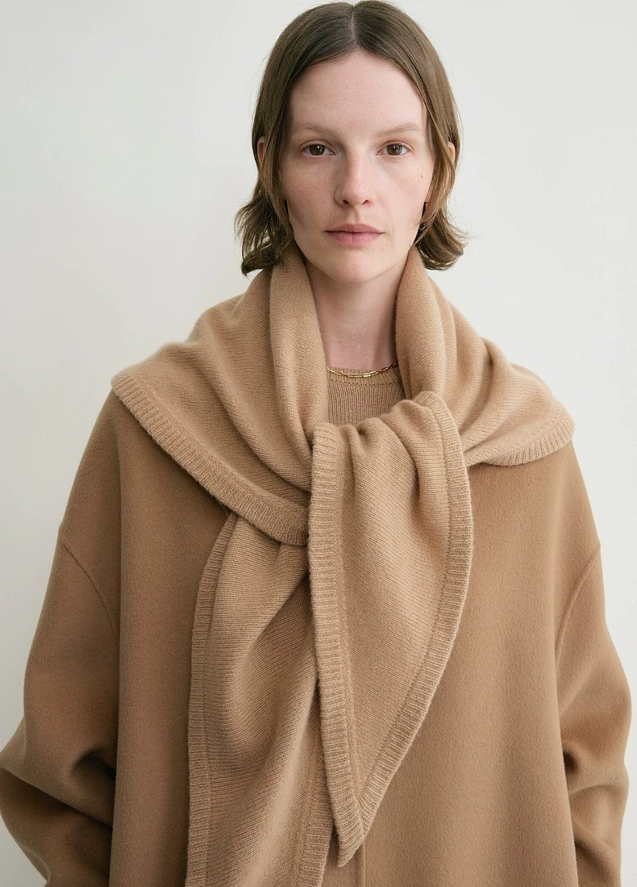 TOT Triangle Wool-Cashmere Scarf