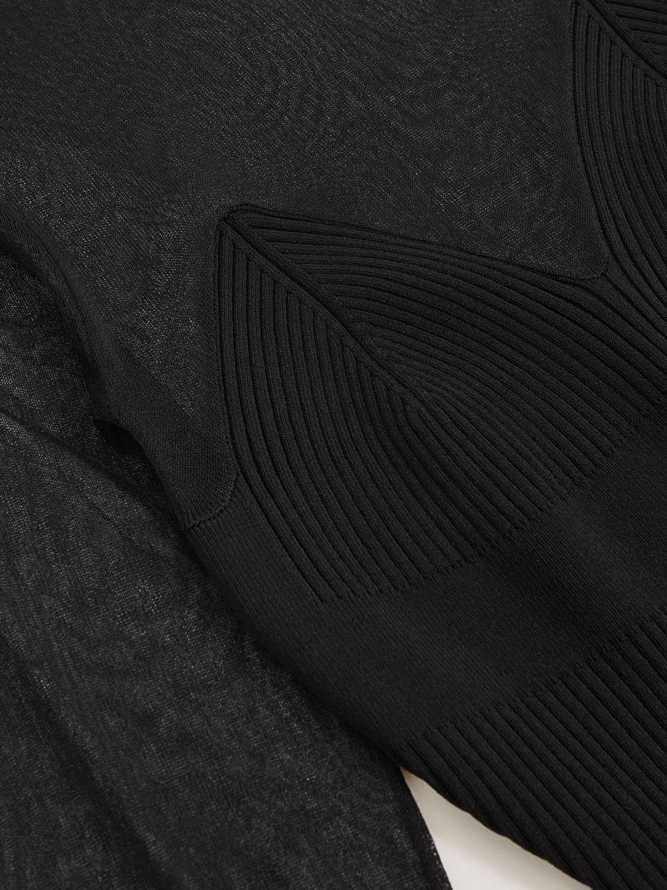 RS Lila Mesh Rib-Knit Sweetheart Midi Dress