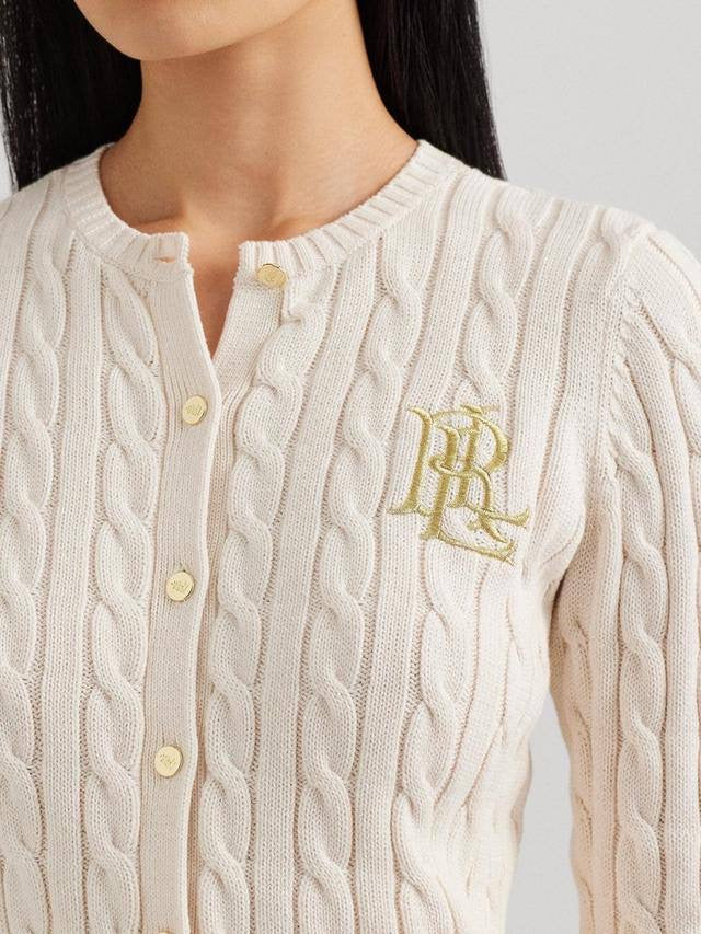 RL Ralhan Cable Knit Cotton Cardigan