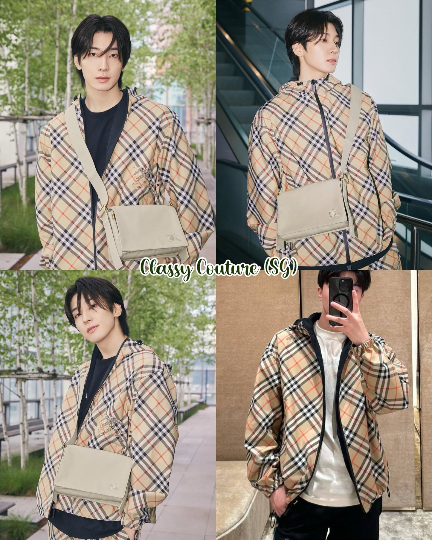 BBR Men's Reversible Check Hooded Jacket