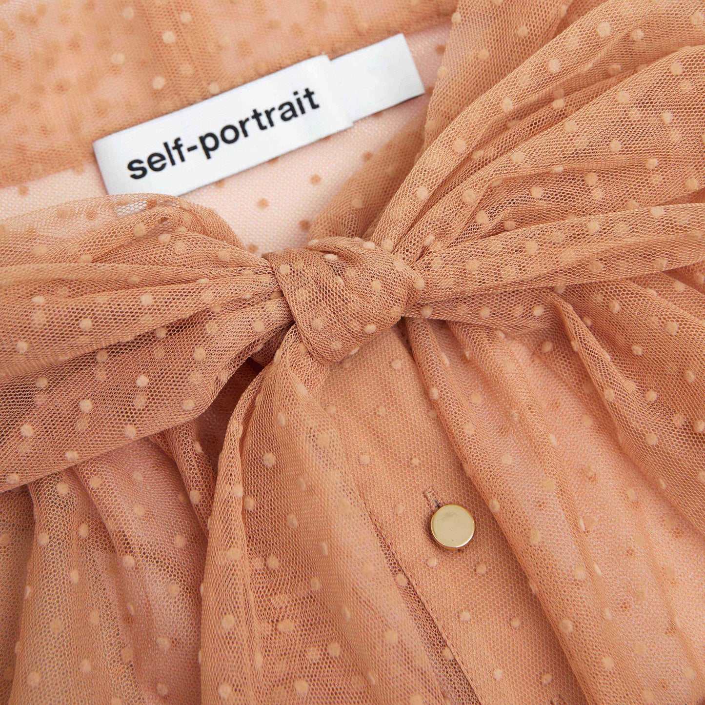 SP Tan Brown Dot Mesh Maxi Dress