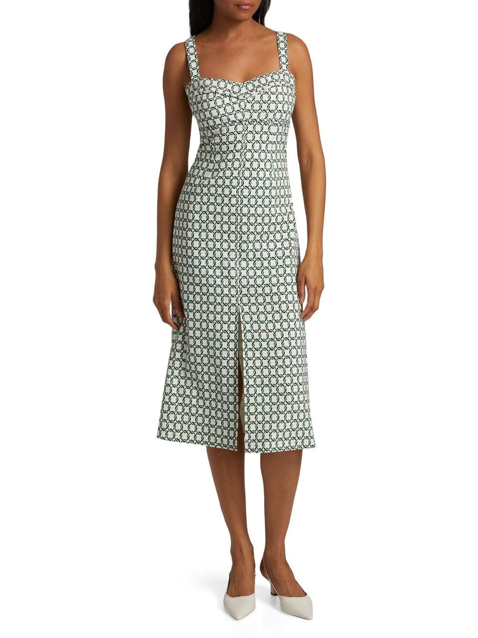 VB Colleen Linen-Blend Midi Dress