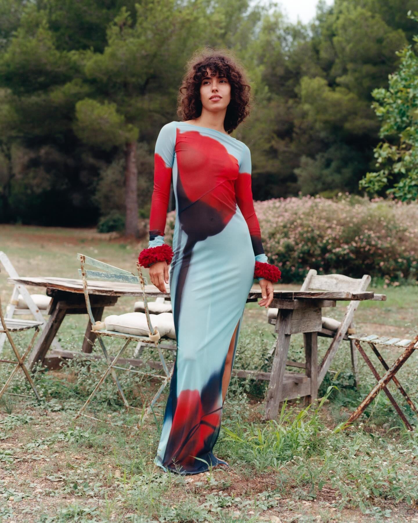 RB Santino Tulip Sheer Maxi Dress