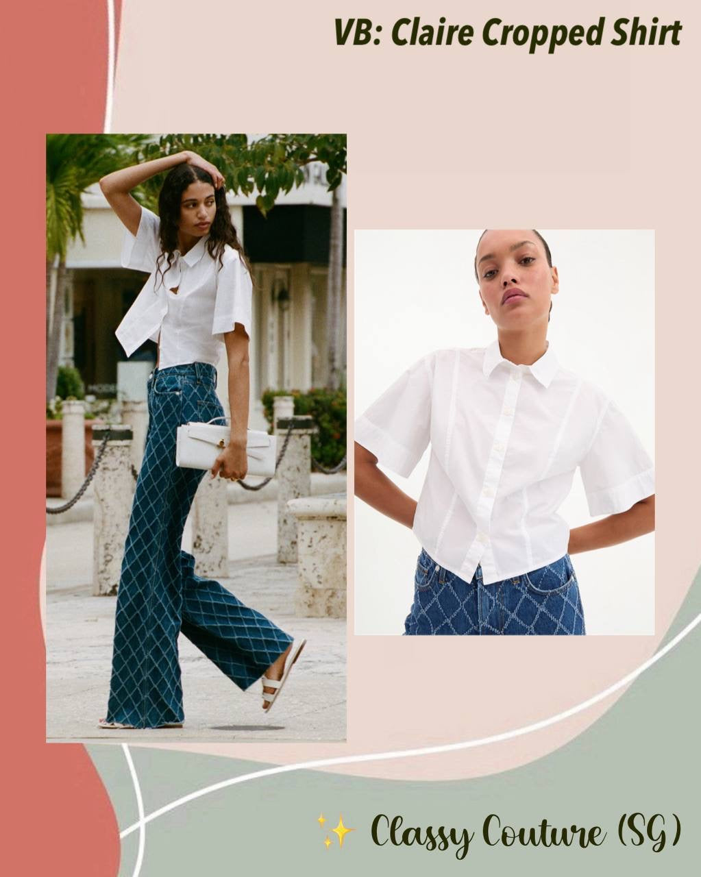 VB Claire Cotton Cropped Shirt