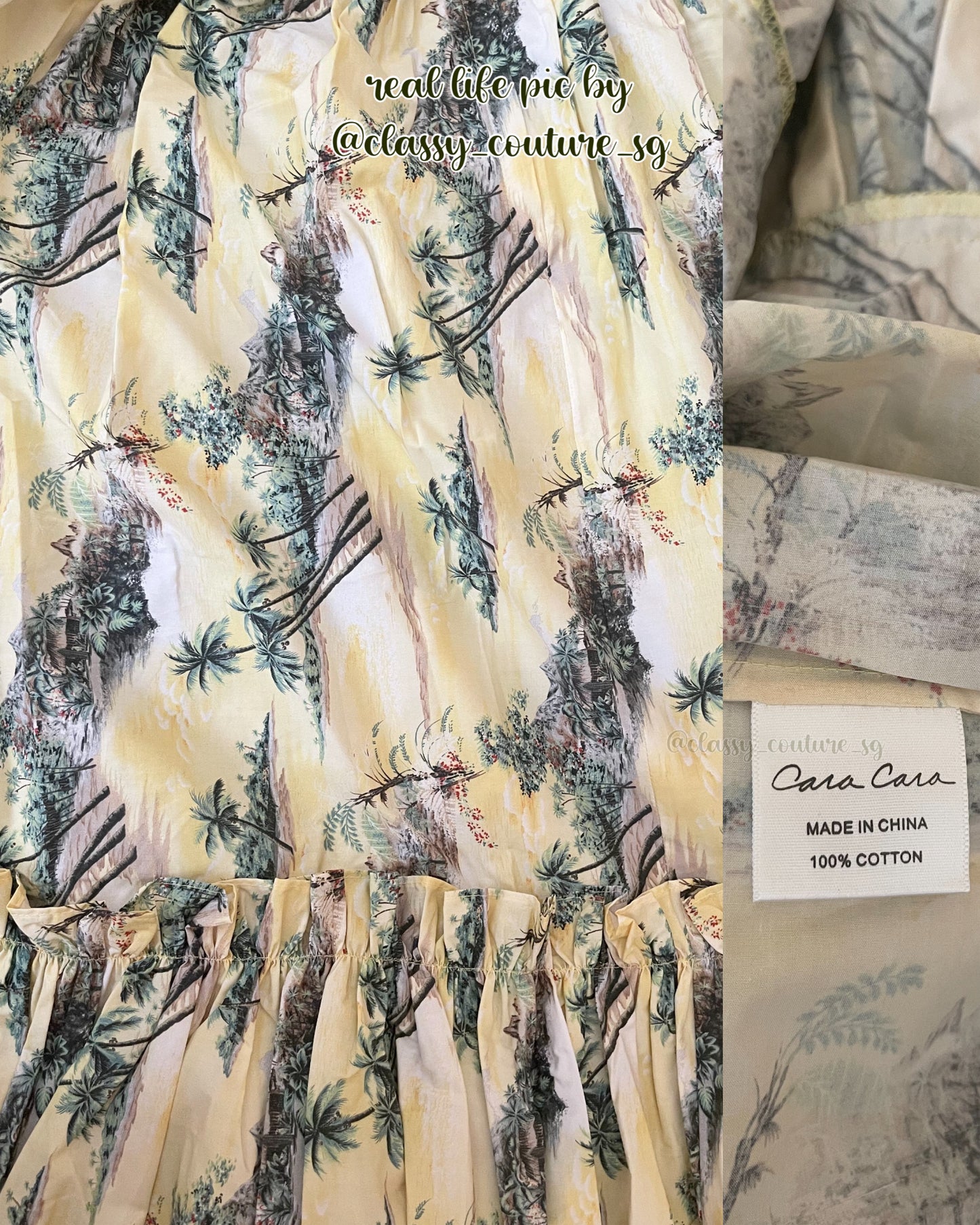 CC Julia Cotton Midi Dress in Hawaiian Yellow