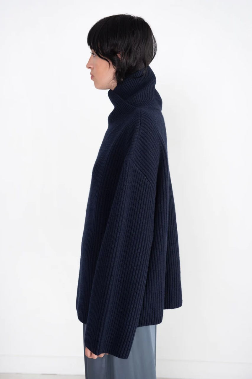 TOT Wrapped Neck Wool Knit Sweater