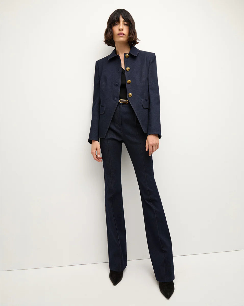 VB Aire Stretch-Cotton Denim Dickey Jacket Blazer