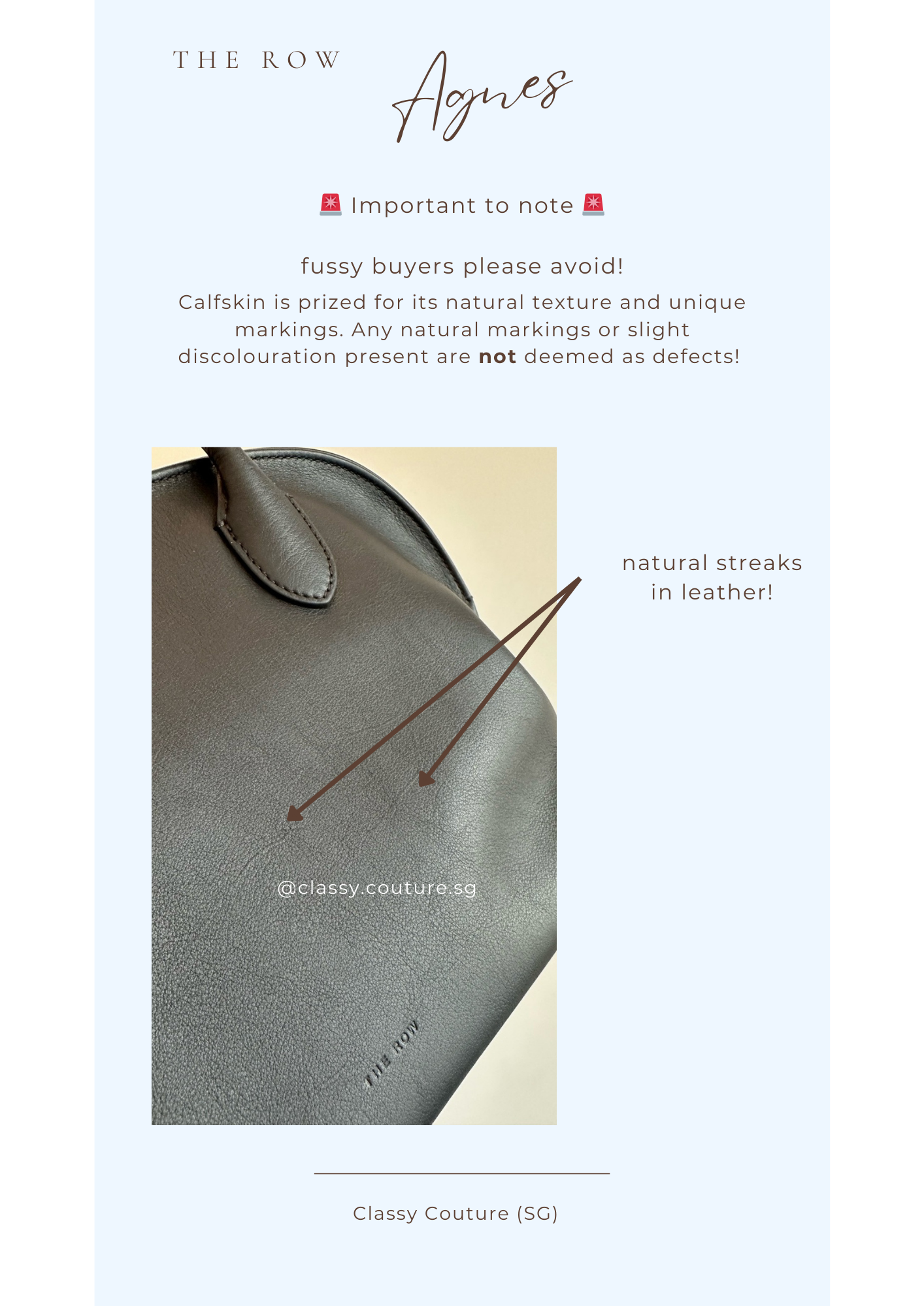 TR Agnes Bag in Black Calfskin Leather