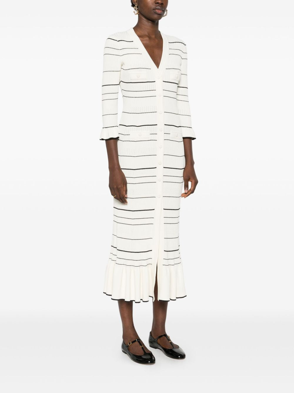 SD Stripy Knit Maxi Dress in Striped Viscose-Blend